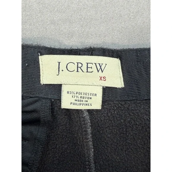 Vintage J.Crew Women Sweatpants Black Polyester Rayon Built in Belt Pockets XS - Picture 10 of 11